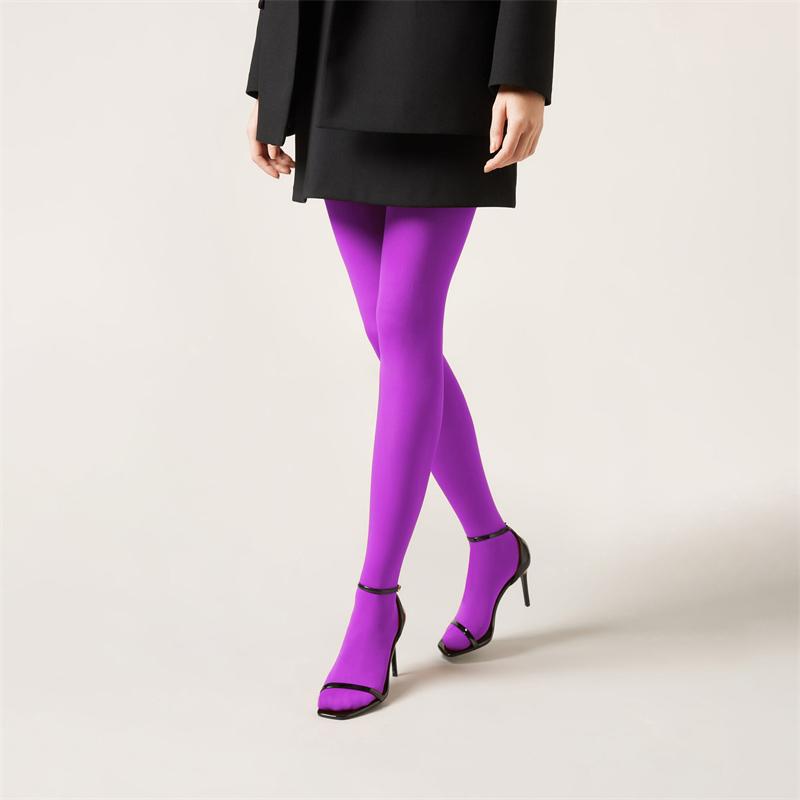 Rote Strumpfhosen für Damen, durchsichtige Strümpfe, schlanke, durchsichtige Dessous, Spitzen-Leggings, Winter-Strumpfhosen für Damen, Strümpfe mit Fuß, Nylon, rote Bodys, sexy Strumpfhosen One size violett