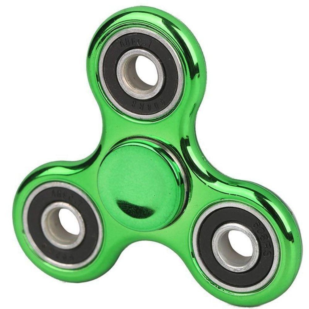 Cooler Fidget Spinner EDC Spinner für Bulk Angst Autismus ADHS Anti-Stress Tri-Spinner Hohe Qualität Erwachsener Kinder Spielzeug Zubehör grün