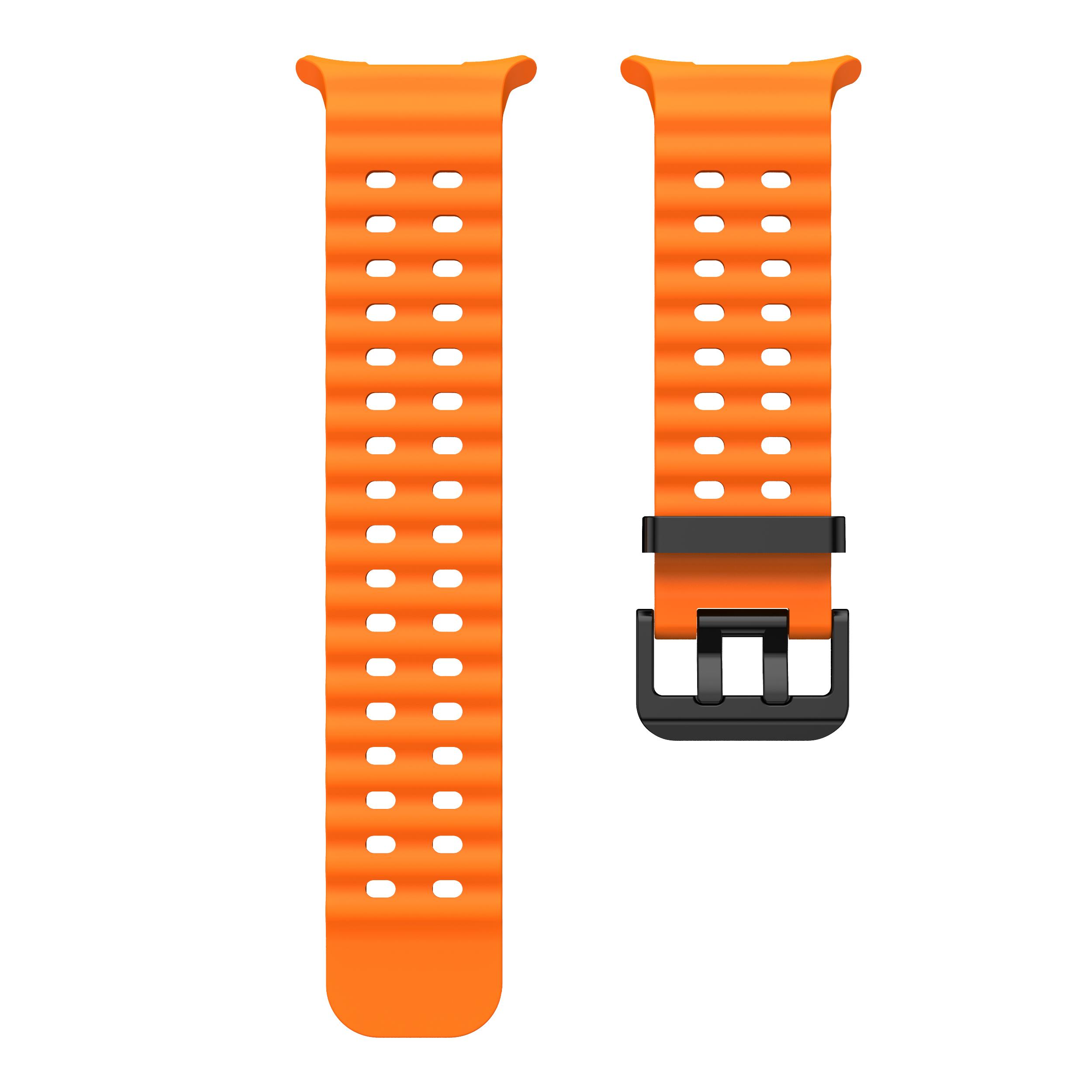 Original Armband für Samsung Galaxy Watch Ultra 47 mm, weiches Sport-Correa-Armband für Galaxy Ultra 47 mm, Armband für Männer und Frauen galaxy watch ultra orange