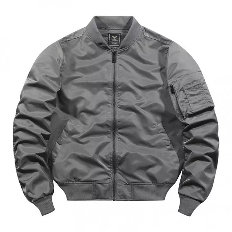 Frühling Herbst Bomber Jacke Männer Frauen Military Fly Jacke Varsity Baseball Flug Mantel Herren Windjacke Herren Kleidung XL grau