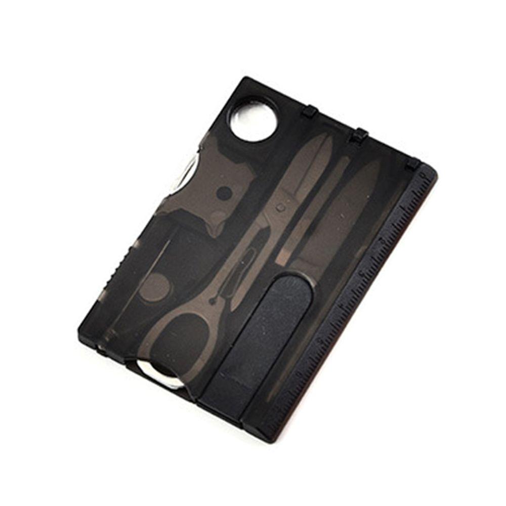 Sets Outdoor Camping Werkzeug 12 In 1 Tasche Kreditkarte Multi Tool Karte Karte Multi Tool EDC Werkzeug Ausrüstung transparente schwarze