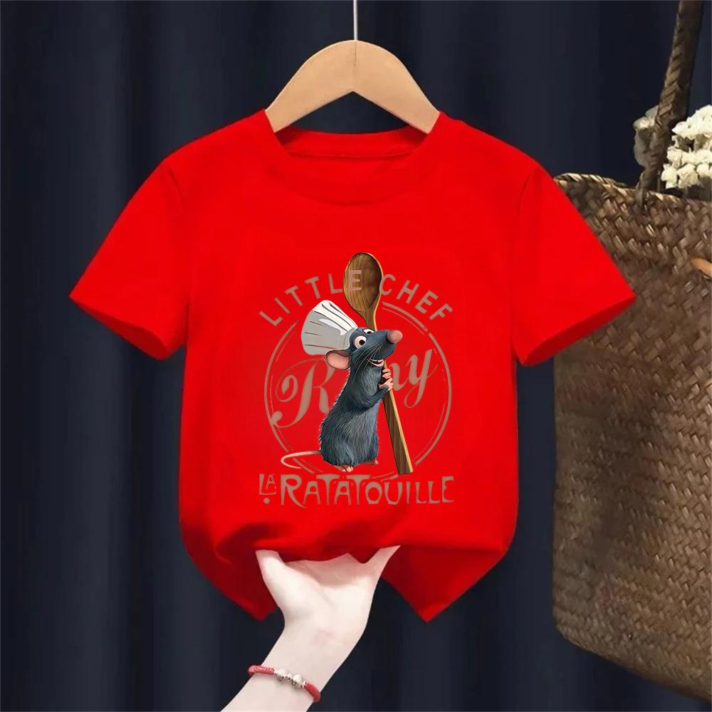 Ratatouille Chef Remy und Kleiner Koch Aufdruck Kinderkleidung Baumwolle Jungen und Mädchen Freizeitmode 110