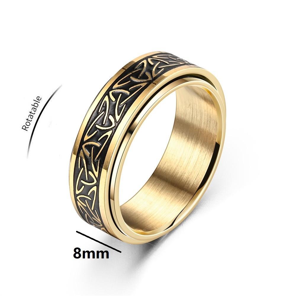 Viking Dragon Edelstahl Anti Stress Ringe Männer Fidget Spinner Kostenloser Versand Anti Angst Entspannende Rotierenden Ring Anillo 12