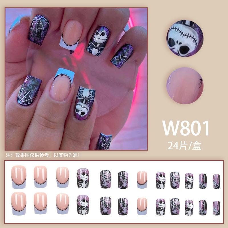24 Stück 3D French Press on Nails Y2k Love Bow Sweet Almond Falsche Nägel Patch Ins Fashion Girl Gefälschte Nägel Tipps Tragbare vollständige Abdeckung W801