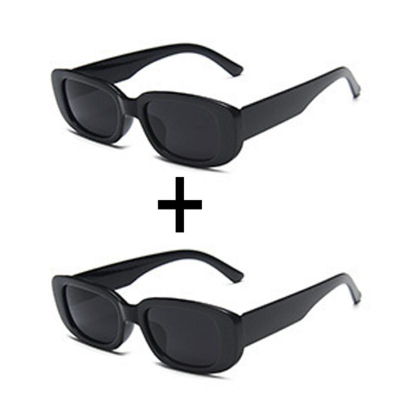 2 stücke Mode Kleine Rahmen Quadratische Sonnenbrille Männer Retro Sonnenbrille Anti UV Reisen Angeln Wandern nicht polarisierte Brillen