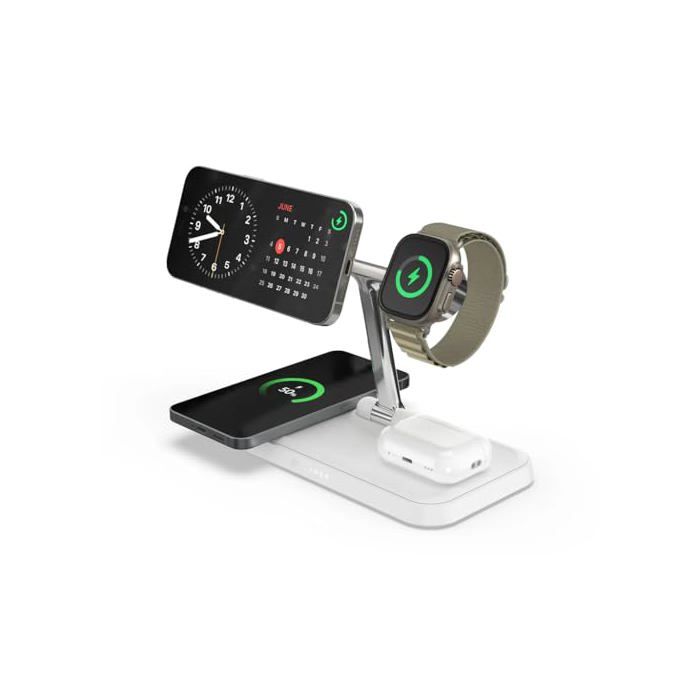 Station de charge - HYPER - HyperJuice Next - 4 en 1 - Charge rapide - Blanc