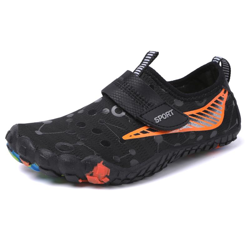 Kinder Schwimmen Wasserschuhe Junge Mädchen Strand Barfuß Aquaschuhe Schnelltrocknend Flussaufwärts Waten Sport Sneakers Zum Tauchen Surfen Bootfahren 37 schwarz
