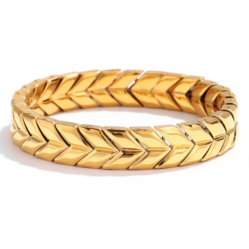 Luxus 24K 9999 Reingold Echtschmuck Weizenförmiges Armband Armband Cubanisches Armband gold