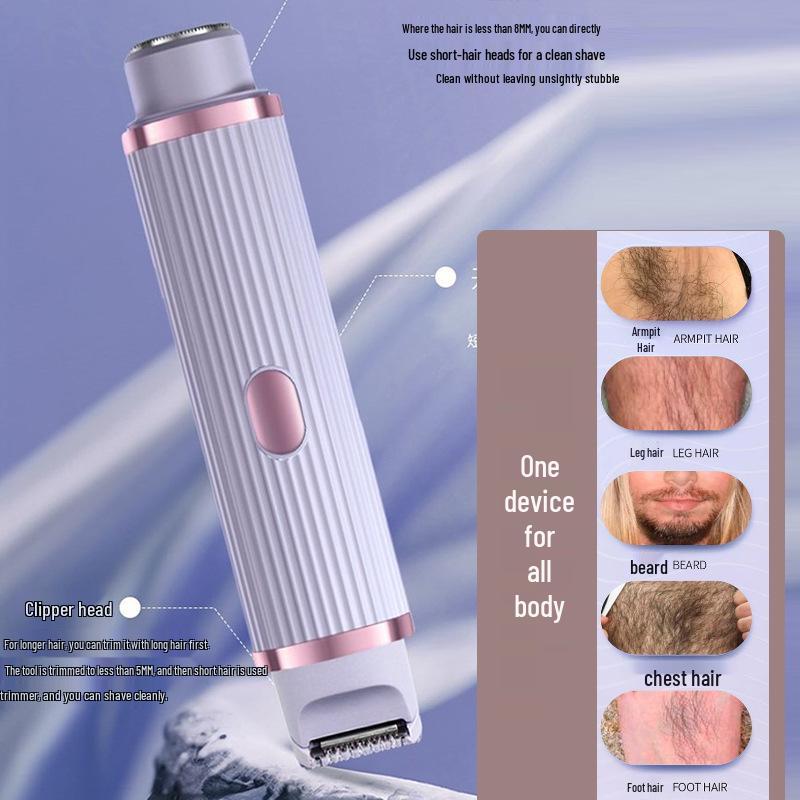 Wiederaufladbarer Unisex Scham- & Achselhaartrimmer – Universeller Elektrorasierer für Intimbereich. Chinese Packaging