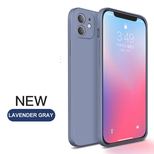 Für iPhone 7 6 6S 8 Plus Luxus Flüssigsilikon Soft Cover für iPhone 16 14 11 12 Pro X XR XS Max 13 Mini Pro 15 Max Stoßfeste Telefonhülle iPhone 14 Pro Max grau