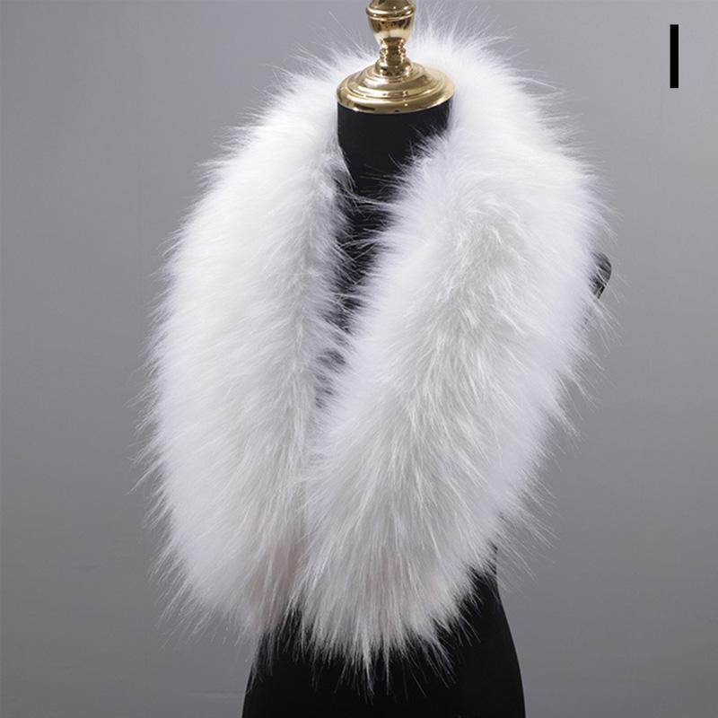 Winter Große Faux Fuchs Pelz Kragen Gefälschte Pelz Mantel Schals Luxus Frauen Männer Jacken Kapuze Schal Decor Weibliche Hals Kragen wraps 90cm