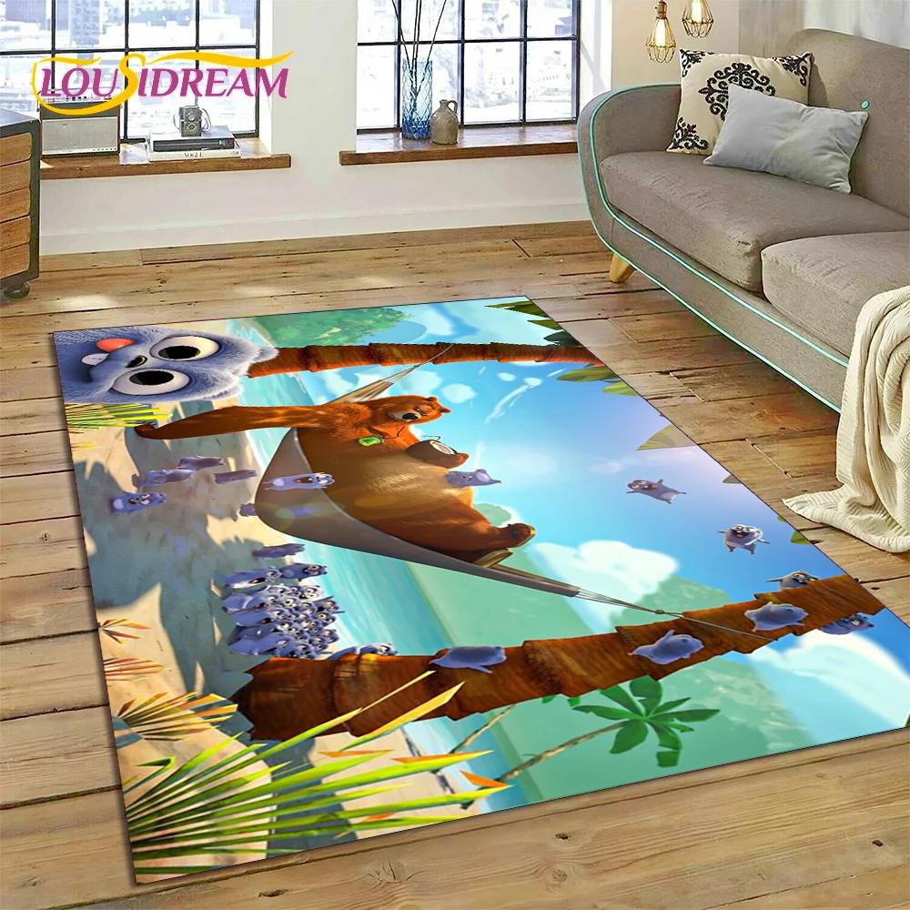 Cartoon-Teppich „Grizzy und die Lemminge“ für Schlafzimmer, Wohnzimmer, Heimsofa, Dekoration, Kinderspiel, große Dekoration, Bodenmatte, Geschenk 100cmx120cm