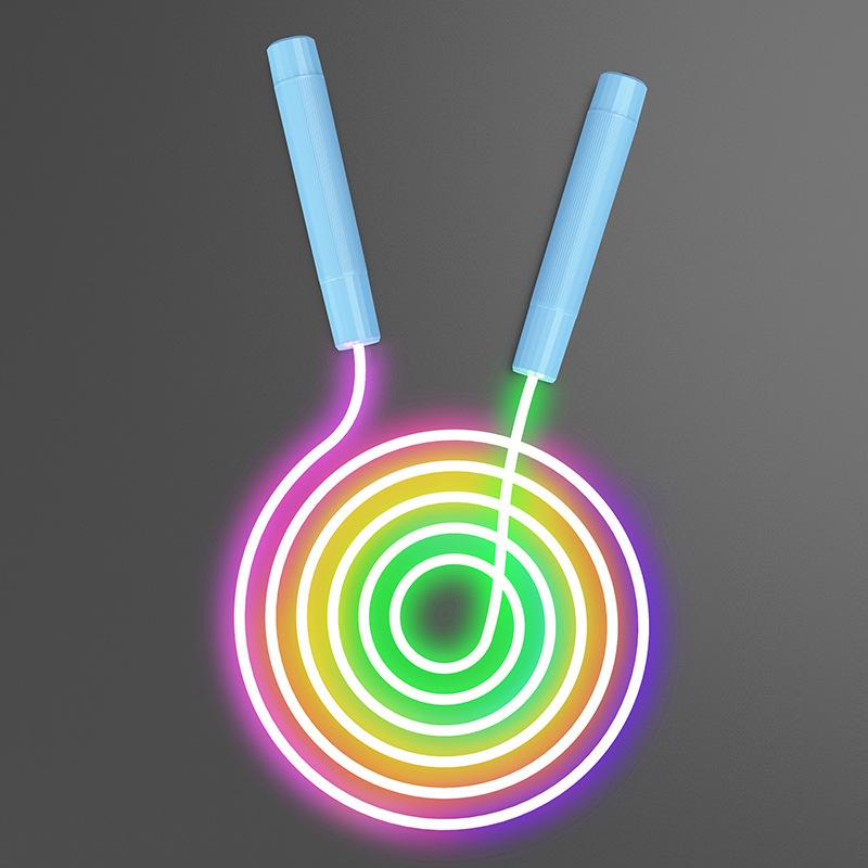 Leuchtendes Springseil für Kinder, verstellbare LED-Nachtleuchtende Springseile für Kinder und Erwachsene, tragbares Trainingssport-Fitnessgerät