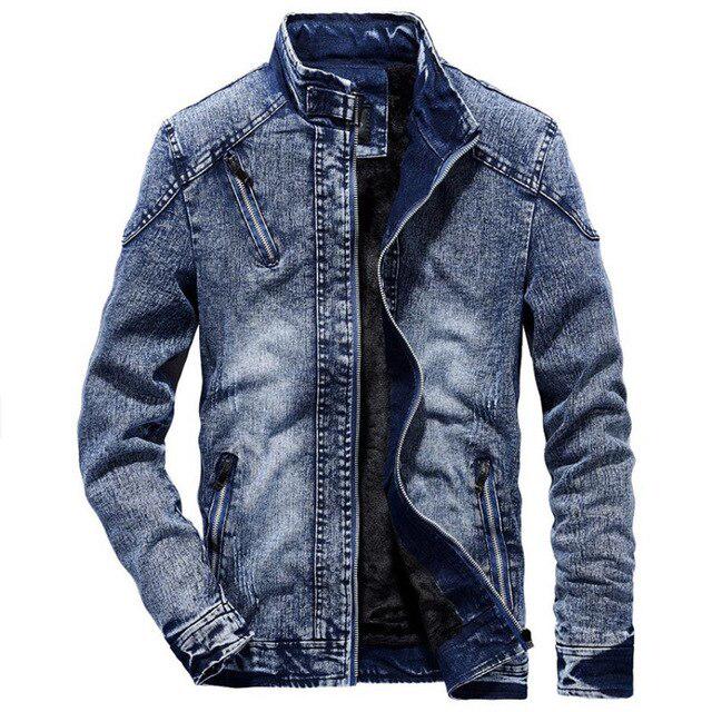 Denim Jacke Männer Herbst Mode Jeans Jacke Mantel Männlich Slim Fit Casual Mäntel Outwear Jacke Und Mantel XXXL blau