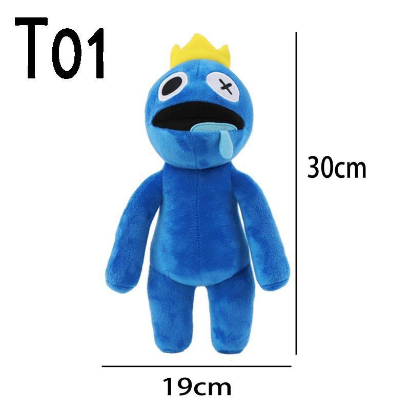 Regenbogenfreunde Roblox Plüschtier Cartoon Spielfigur Puppe Kawaii Blaues Monster Weiches Stofftier Spielzeug für Kinder Weihnachtsgeschenke