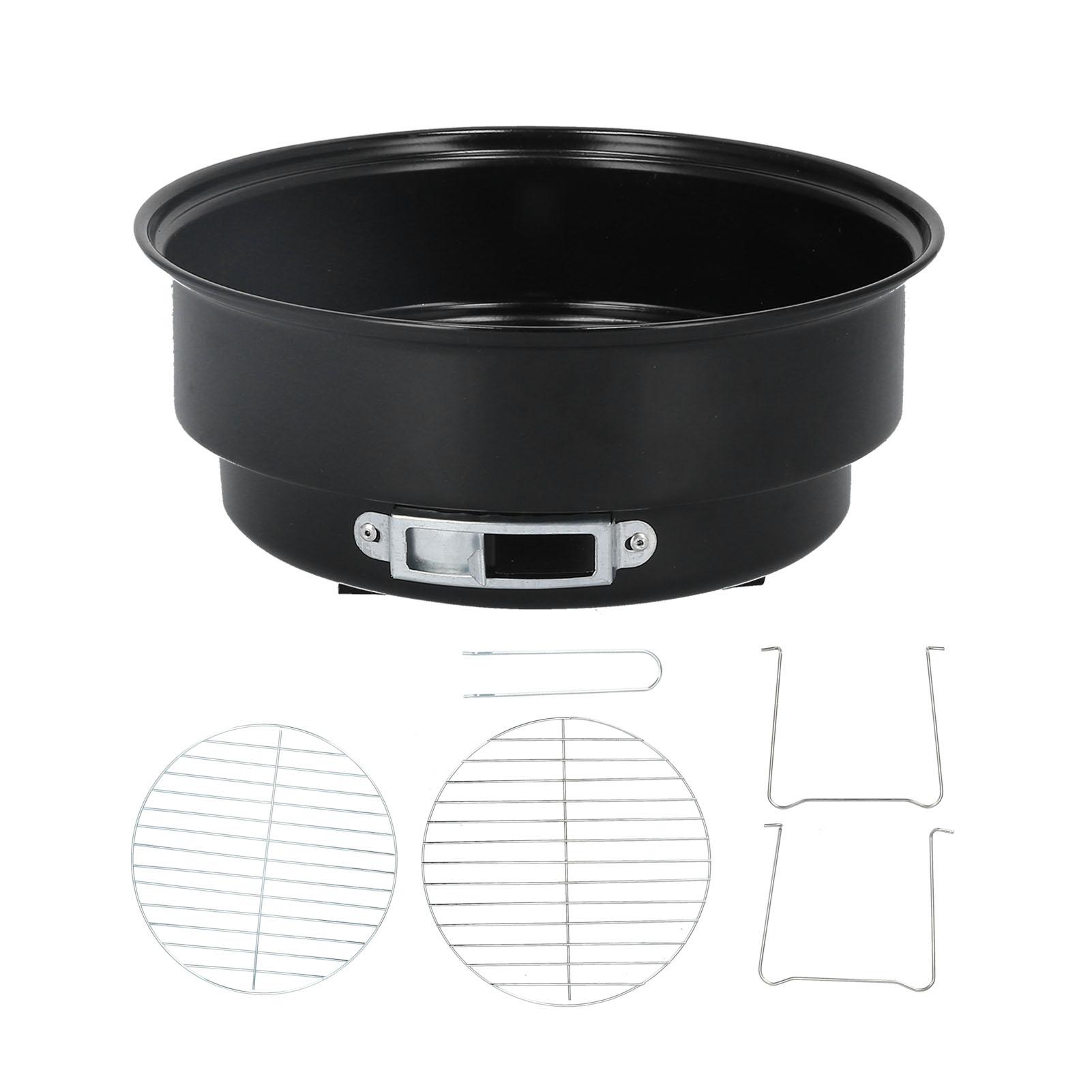 Mini-Grill-Set, rund, tragbar, aus Eisen, Holzkohlegrill für Zuhause, Küche, Grillen, Picknick, Camping