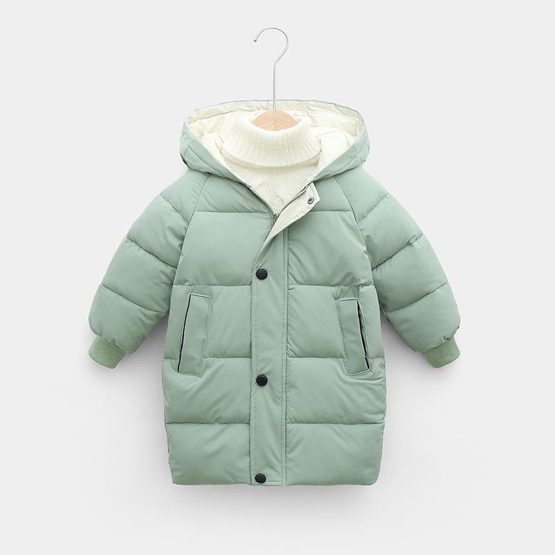 Neue kinder Unten Jacke Jungen Mädchen Winter Kleidung Koreanische Baumwolle Gepolsterte Kleidung Baby Verdickt Mantel 110cm grün