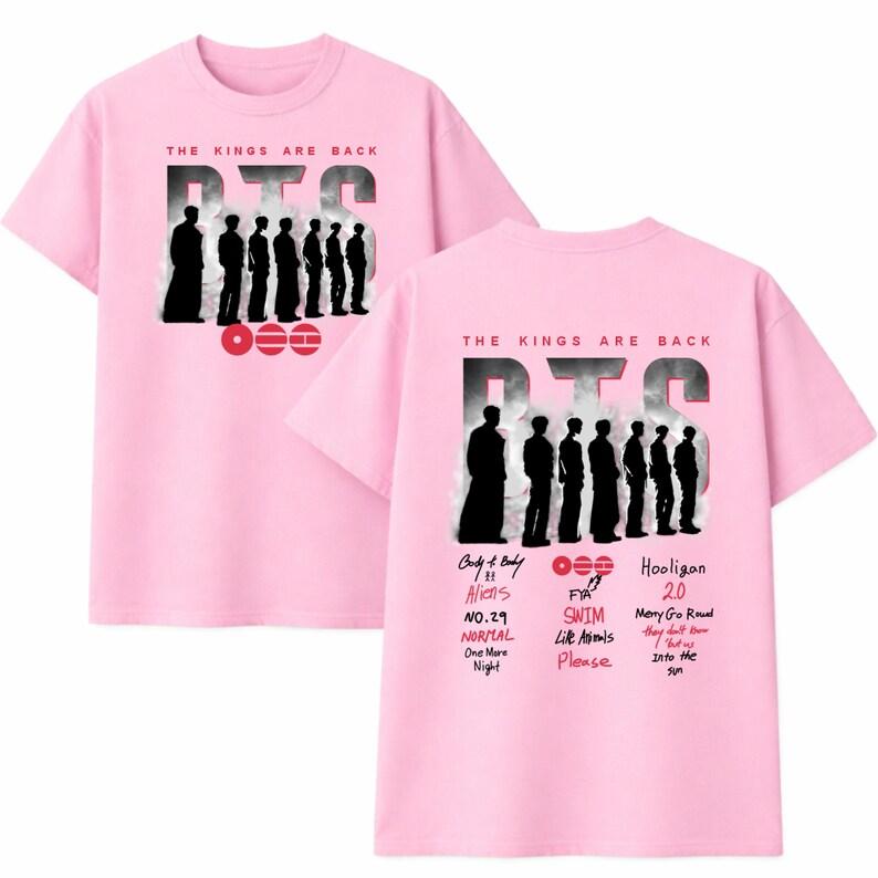 2026 Sommer Mode Trendiges T-Shirt Herren Damen Vintage Oberteil BTS Arirang Album Tracklist T-Shirt, Bangtan K-pop Konzert Aufdruck, ARMY Fan Bekleidung XXL black