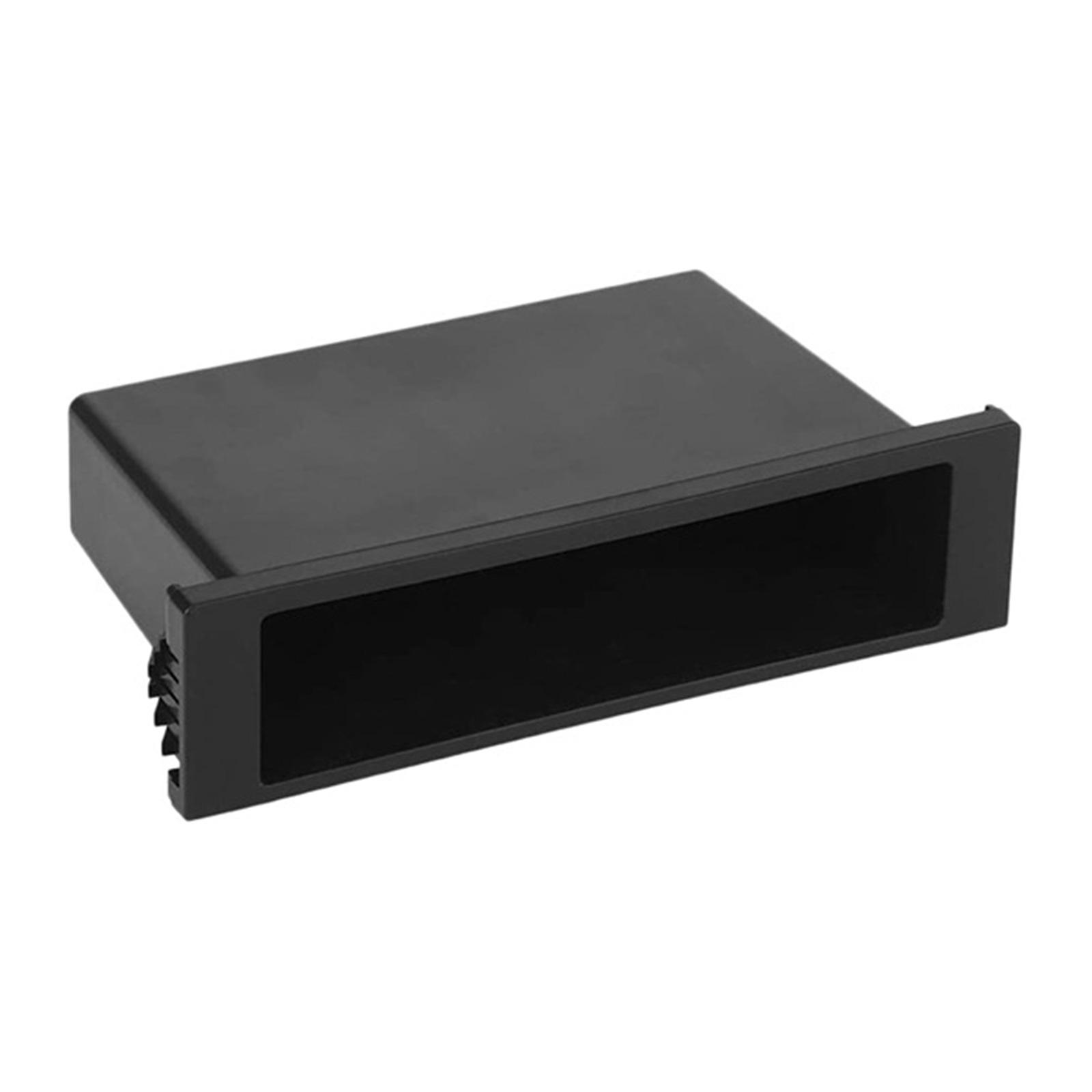 Autoradio 1Din Getränkehalter Radio Aufbewahrungsbox Innenzubehör Schwarz Auto Getränkehalter Radio Cubby CD Radio Getränkebecherhalter