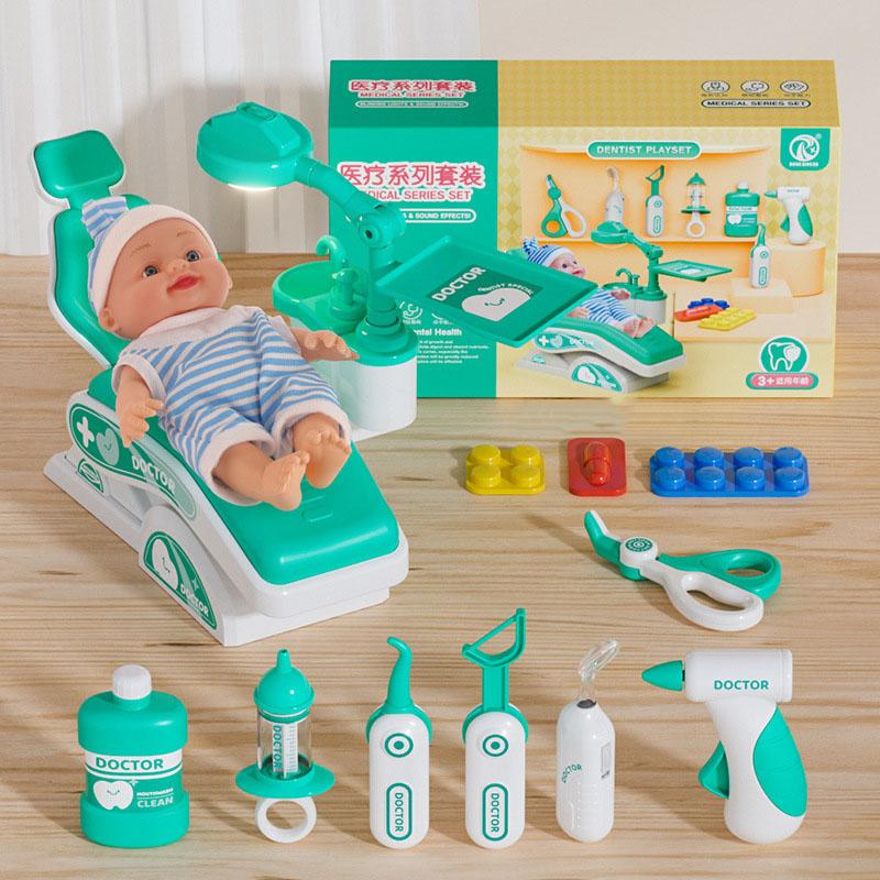 Kinder Rollenspiel Zahnarzt Spielzeug Set Kinder Arzt Rollenspiel Zubehör Simuliertes Medizinwerkzeug Szenenspiel Spielzeug