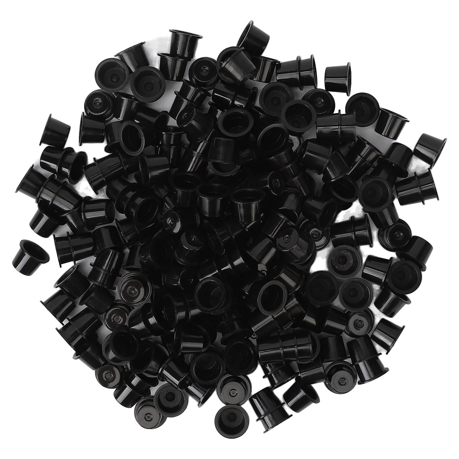 1000PCS Tattoo Ink Caps Cups Einweg-Kunststoff Make-up Pigment Ink Cups Tattoo Zubehör Schwarz M M(59cm / 23.2in Long)