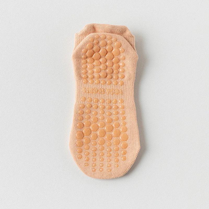 Mesh Atmungsaktive Yoga Socken Frauen Baumwolle Low Cut Kurze Gym Fitness Tanz Sport Socken Professionelle rutschfeste Boden Pilates Socken dunkel rosa
