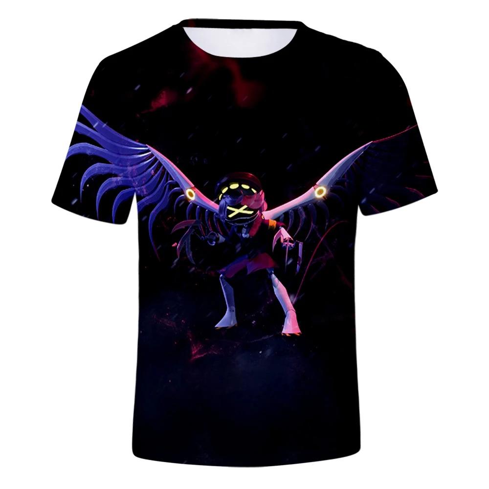 Horror Anime T-Shirts Murder Drones 3D-Druck Streetwear Herren Damen Mode Übergroßes Kurzarm-T-Shirt Kinder-T-Shirts Tops Kleidung XS blau