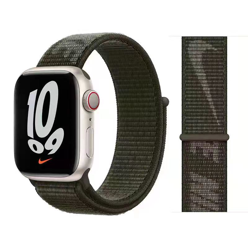 Strap Armband Für Apple Watch Band 44mm 38mm 42mm 40mm Nylon Schleife Für apple watch Armband 45mm 41mm Correa Für iWatch 3 4 5 SE 6 7 Band 42/44/45MM -Nylon Strap khaki