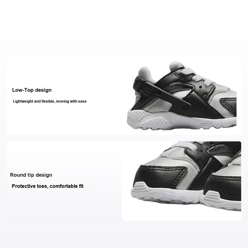 Nike Huarache Run TD Schwarz Neutralgrau Baby Sneaker Mittelgrau Weiß 704950-044 22
