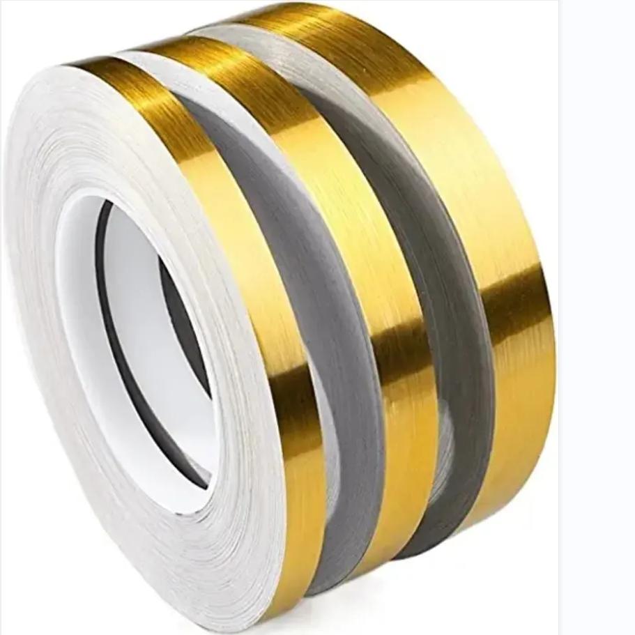 Neu 50M Gold Schwarz Selbstklebende Fliesen Aufkleber Band Boden Wasserdichte Wand Lücke Dichtung Streifen Fliesen Schönheit Naht Aufkleber wohnkultur 0.5cm&50M gold