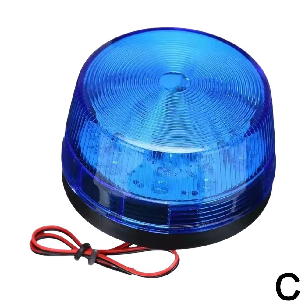 LED Blinkt Notfall Strobe Licht Runde Leuchtfeuer Warnung mit Lampe Signal Glühbirne Für Vehicl O3C4 1PCS Blue-One size