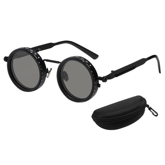 Verstellbare Tönung Polarisierte Sonnenbrille 1-9 Stufe Runde Brille mit ND-Filtergläsern für Herren UV-Schutz Brille für Strandreise