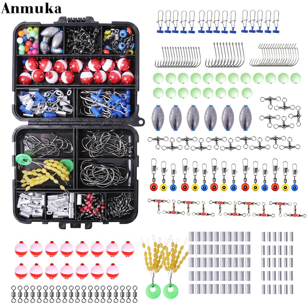 239 stücke Angeln Zubehör Kit Einschließlich Angeln Tackle Box Angeln Haken Senker Gewichte Senker bunt