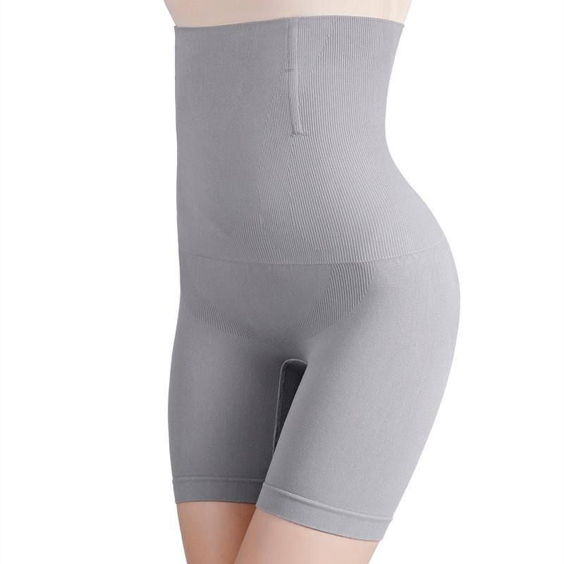 Plus Size Body Shaper Abnehmen Hosen Unterwäsche Frauen Steuer Höschen Unterwäsche Shapewear Gürtel Bauch 4XL grau