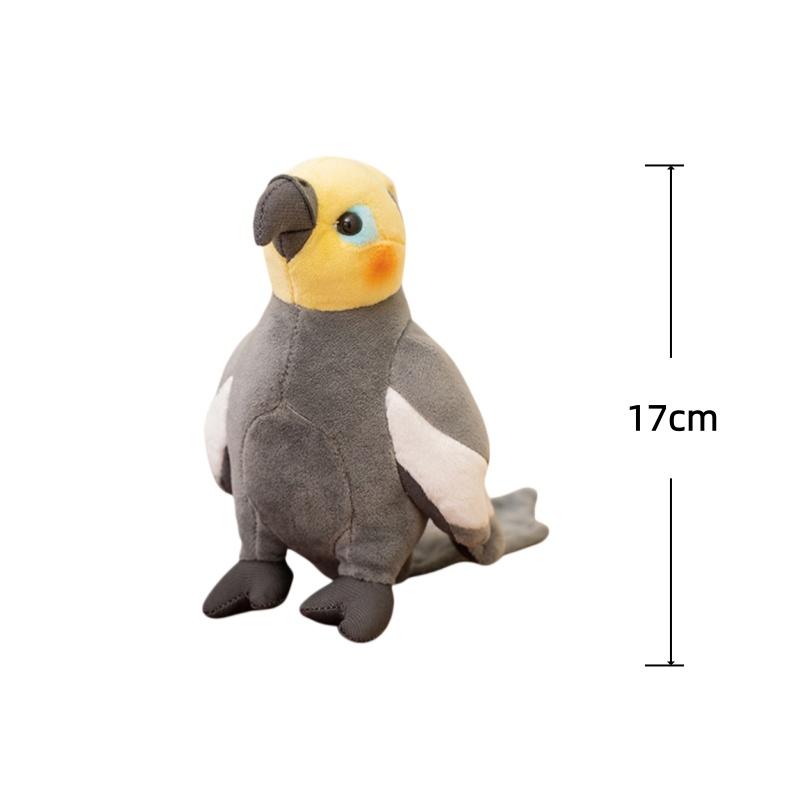 17cm Simulierte Papageien Plüschtiere Niedlicher Grauer Papagei Stofftier Puppe Heimdeko Spielzeug Kinderspielzeug Geburtstagsüberraschung Geschenke Spielzeug Hobbys
