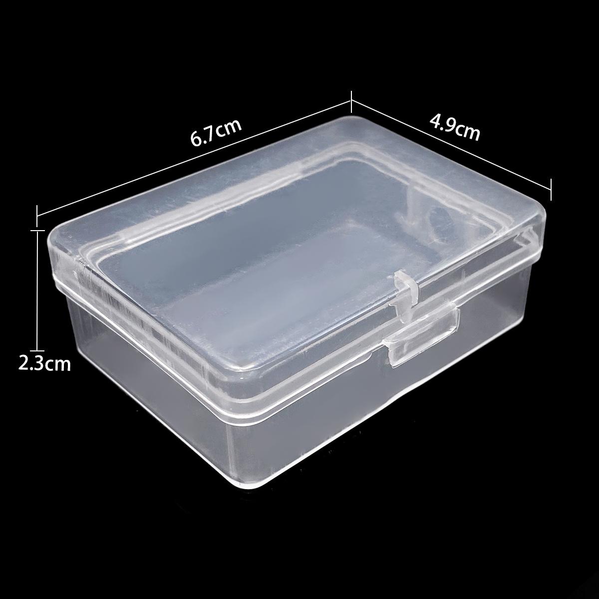 Einstellbare Schmuck Aufbewahrungsbox Kunststoff PVC Aufbewahrungsbox Halter Fall Transparent Schmuck Werkzeug Tragbare Organizer Container 6.7x4.9x2.3cm 1pc