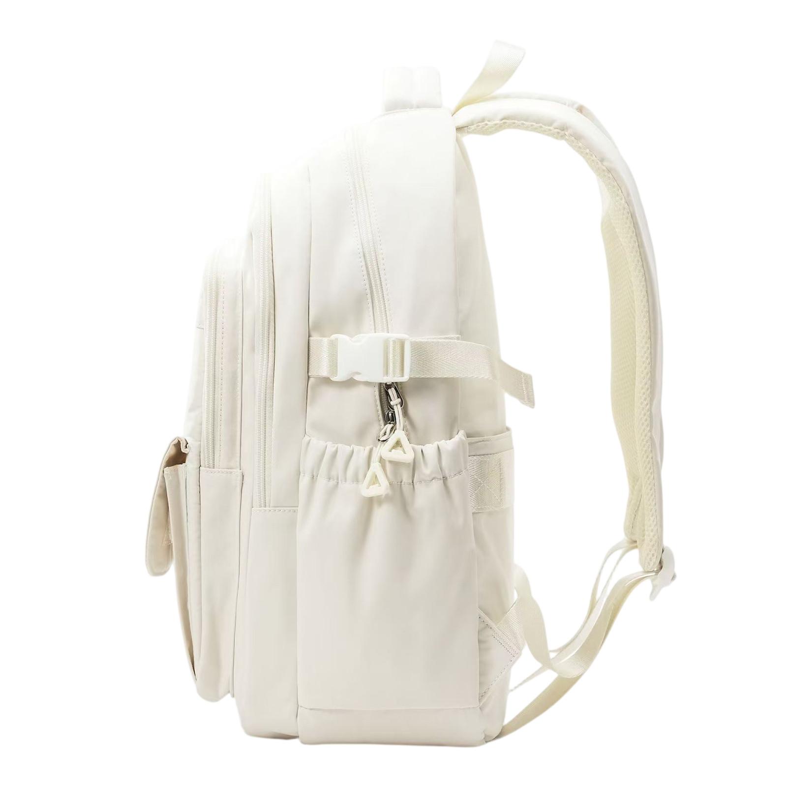 Rucksack für Schule Teenager Rucksack, Schulrucksack für College Frauen Männer Schultaschen für Teenager, Leichte Büchertaschen Wasserdicht Lässig Tagesrucksa One Size beige