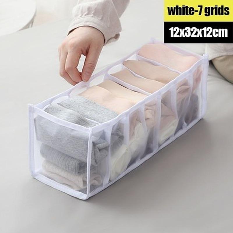 Neuer Unterwäsche-Finisher, Kleiderschrank-Box, Kleiderschrank-Finisher, faltbare Schublade, Home-Finisher und Aufbewahrungsregal 11 grids weiß