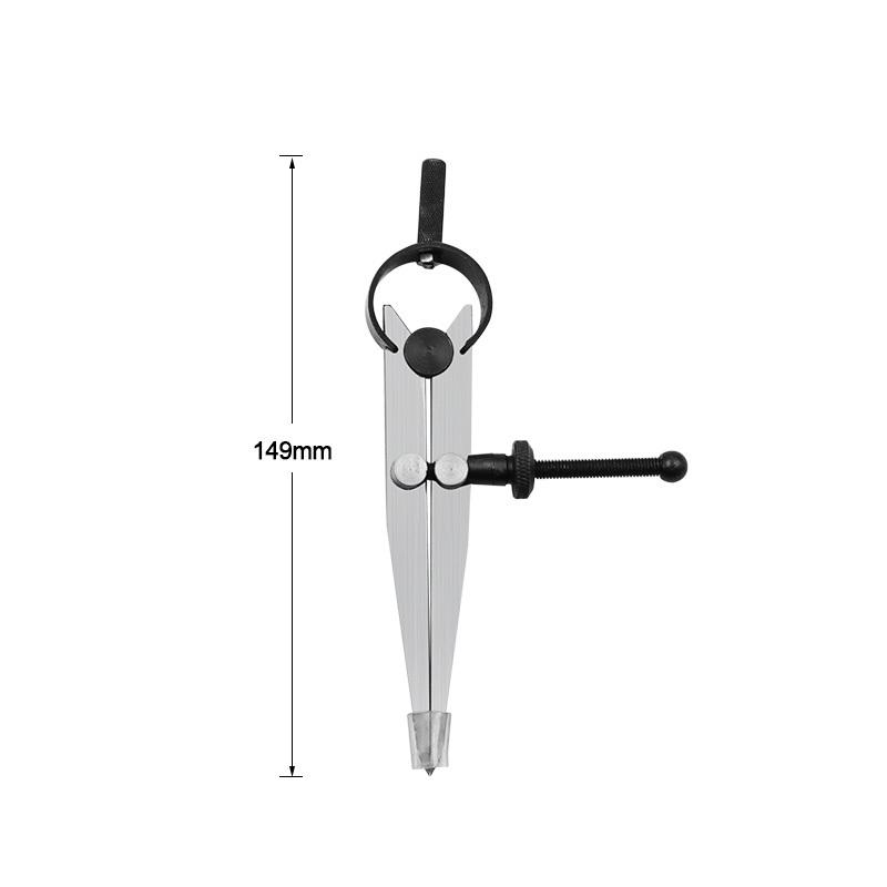 Verstellbarer Lederkompass, verschließbarer Teiler aus Kohlenstoffstahl, Flügelfalter, DIY-Lederhandwerk, rotierende Linie, Anreißlehre, Messschieber