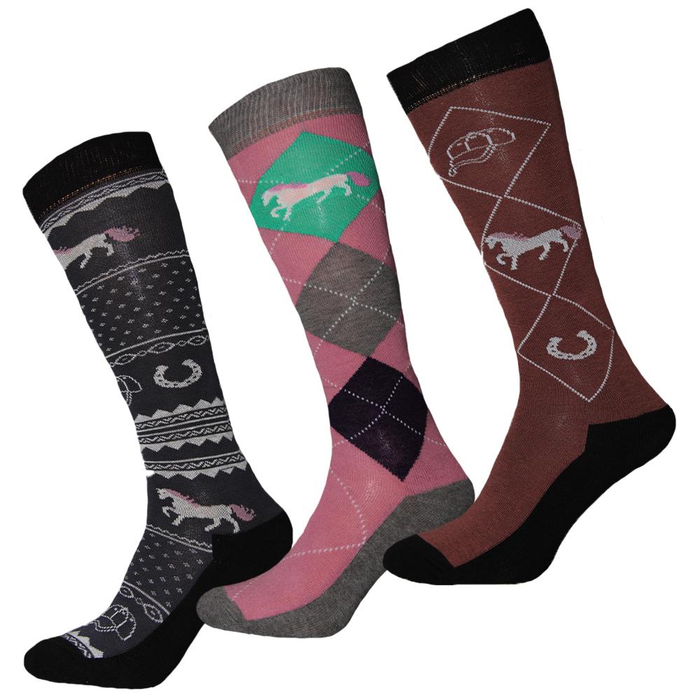 Simply Essentials Reitstiefelsocken für Damen/Damen (Packung mit 3) UK 4-7