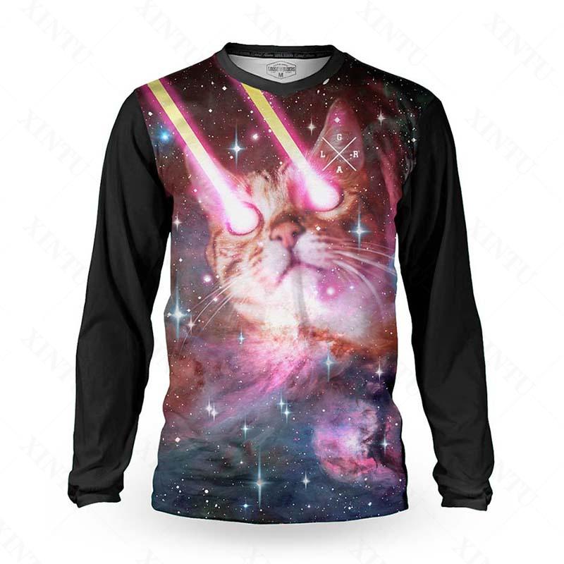 Loose Riders Herren Technisches Trikot Langarm Motorrad DH Cross Country Trainingsanzug BMX MTB Mountainbike Ausdauerrennen Shirt XL