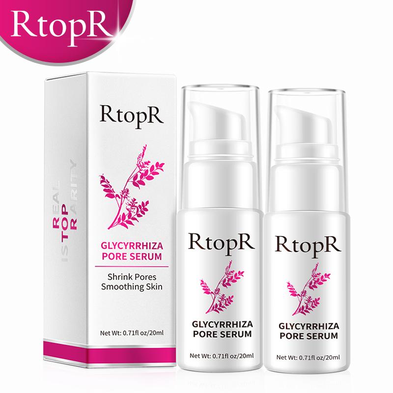 RtopR Glycyrrhiza Face Pore Repair Serum Collagen Face Anti Wrinkle Whitening Cream Oil Control Hydrating Effective Shrink Pores 2pcs