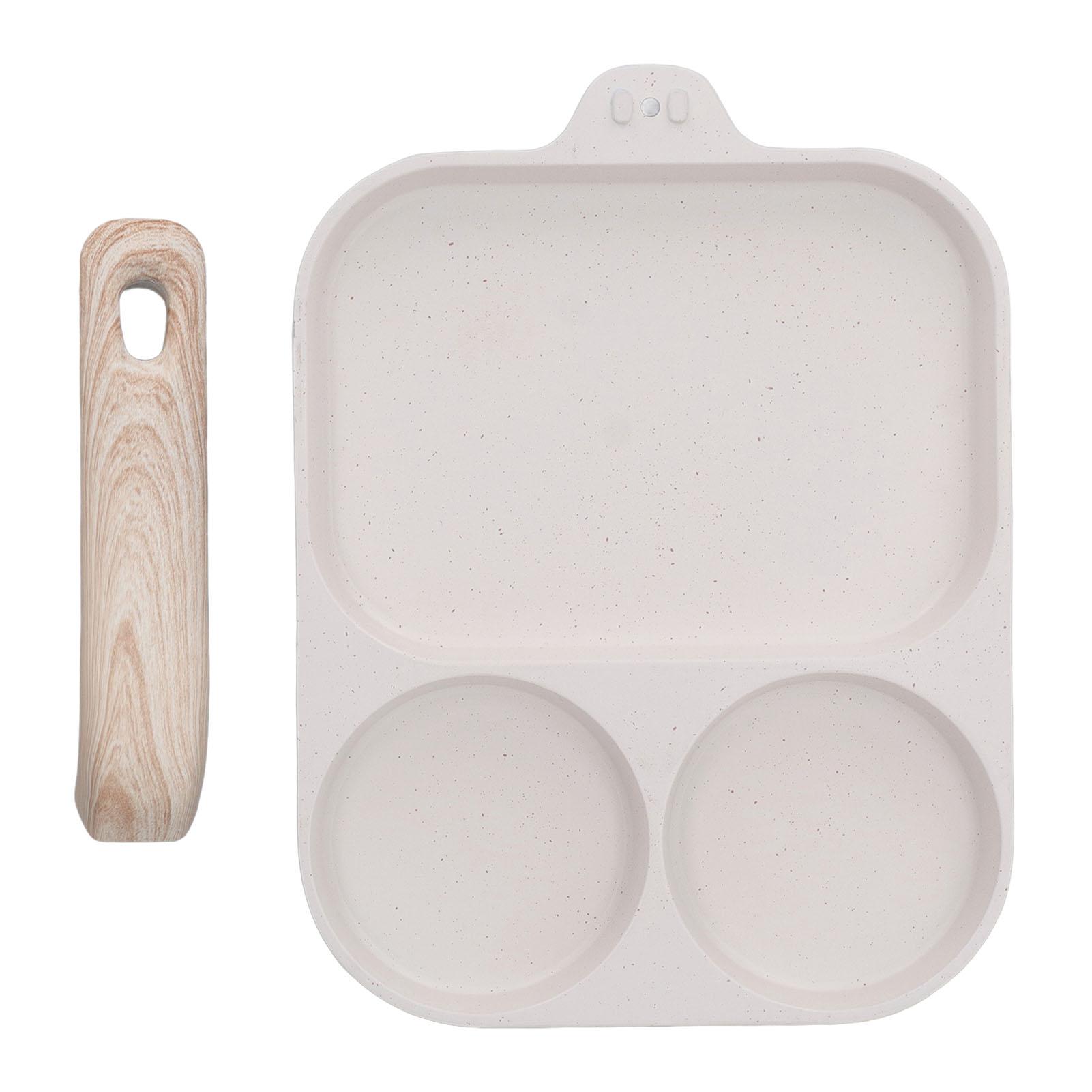 Antihaftbeschichtete Eierpfanne, Eierbratpfanne, 3-teilige quadratische Grillpfanne für Frühstück, Gasherd, Induktionsherd L