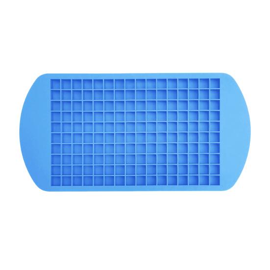 Mini-Eiswürfelform aus Silikon, 160 kleine Würfel, visuell-sensorische Eiswürfel, schnelles Einfrieren, einfaches Enteisen, perfektes Heimwerkerwerkzeug blau