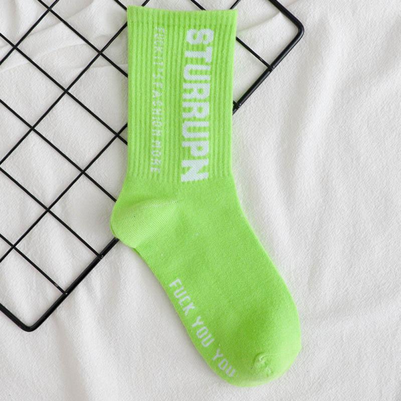 Neue Baumwolle Atmungsaktive Lange Socken Mode Unisex Socken Coole Brief Harajuku Lustige Socken grün