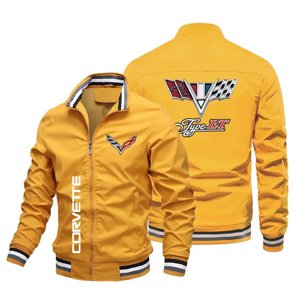 Enganliegende Motorradjacke für Herren mit Logo, hochwertige Marken-Fahrradbekleidung 4XL gelb