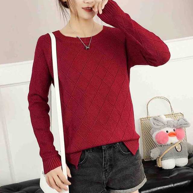 Herbst Winter Basic Rollkragen Strick Bottoming Warme Pullover Damen Pullover Langarm Pullover Pullover M wein rot