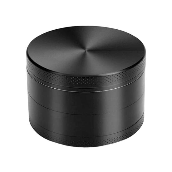 Grinder Metall-Kräutermühle 1,6/2,5 Zoll Gewürzmühle Tragbarer Gewürzmixer zum Mahlen von getrockneten Chilischoten 40mm schwarz