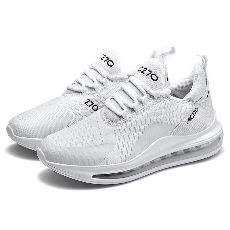 Mehrfarbige Air-Cushion-Sportschuhe für Herren – trendige Cross-Border-Running-Sneaker in großen Größen 43 weiß