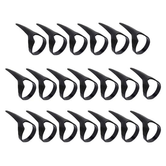 20 Stück Fingerkrallenringe Retro Metall Punk Rock Komplettes Nailart Set Gothic Talon Fingertip Claw für Katze Wolf Cosplay Halloween Kostüm Zubehör schwarz